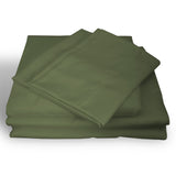 NNEDSZ  Comfort 1000TC Hotel Grade Bamboo Cotton Sheets Pillowcases Set Ultrasoft - Queen - Olive