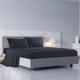 NNEDSZ Comfort 1000TC Hotel Grade Bamboo Cotton Sheets Pillowcases Set Ultrasoft Queen Charcoal