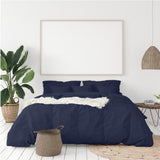 NNEDSZ 1000 Thread Count Hotel Grade Bamboo Cotton Quilt Cover Pillowcases Set Queen Royal Blue