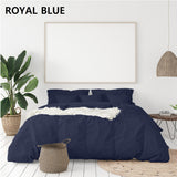 NNEDSZ 1000 Thread Count Hotel Grade Bamboo Cotton Quilt Cover Pillowcases Set Queen Royal Blue