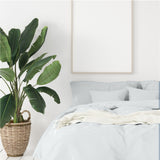 NNEDSZ 1000 Thread Count Hotel Grade Bamboo Cotton Quilt Cover Pillowcases Set Queen Cool Grey