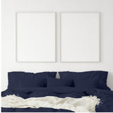NNEDSZ 1000 Thread Count Hotel Grade Bamboo Cotton Quilt Cover Pillowcases Set King Royal Blue