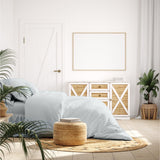 NNEDSZ 1000 Thread Count Hotel Grade Bamboo Cotton Quilt Cover Pillowcases Set King Cool Grey