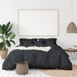 NNEDSZ  1000 Thread Count Hotel Grade Bamboo Cotton Quilt Cover Pillowcases Set - King - Charcoal