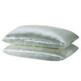 NNEDSZ Comfort Mulberry Soft Silk Hypoallergenic Pillowcase Twin Pack 51 x 76cm 51 x 76 cm Sage