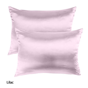NNEDSZ Comfort Mulberry Soft Silk Hypoallergenic Pillowcase Twin Pack 51 x 76cm 51 x 76 cm Lilac