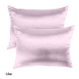NNEDSZ Comfort Mulberry Soft Silk Hypoallergenic Pillowcase Twin Pack 51 x 76cm 51 x 76 cm Lilac