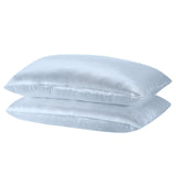 NNEDSZ Comfort Mulberry Soft Silk Hypoallergenic Pillowcase Twin Pack 51 x 76cm 51 x 76 cm Soft Blue