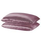 NNEDSZ Comfort Mulberry Soft Silk Hypoallergenic Pillowcase Twin Pack 51 x 76cm 51 x 76 cm Malaga Wine