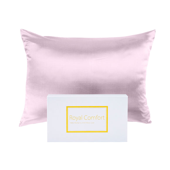 NNEDSZ Comfort Pure Silk Pillow Case 100% Mulberry Silk Hypoallergenic Pillowcase 51 x 76 cm Lilac