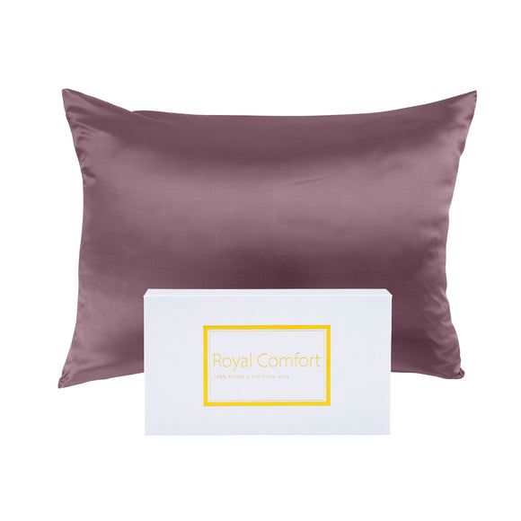 NNEDSZ Comfort Pure Silk Pillow Case 100% Mulberry Silk Hypoallergenic Pillowcase 51 x 76 cm Malaga Wine