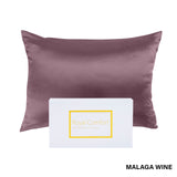 NNEDSZ Comfort Pure Silk Pillow Case 100% Mulberry Silk Hypoallergenic Pillowcase 51 x 76 cm Malaga Wine