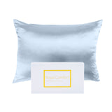 NNEDSZ Comfort Pure Silk Pillow Case 100% Mulberry Silk Hypoallergenic Pillowcase 51 x 76 cm Soft Blue