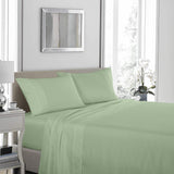 NNEDSZ Comfort 1200 Thread Count Sheet Set 4 Piece Ultra Soft Satin Weave Finish Double Sage Green
