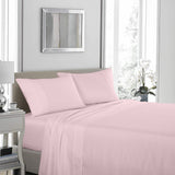 NNEDSZ Comfort 1200 Thread Count Sheet Set 4 Piece Ultra Soft Satin Weave Finish King Soft Pink