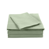 NNEDSZ Comfort Bamboo Blended Sheet & Pillowcases Set 1000TC Ultra Soft Bedding Queen Sage Green