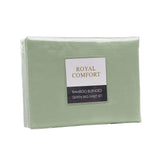 NNEDSZ Comfort Bamboo Blended Sheet & Pillowcases Set 1000TC Ultra Soft Bedding Queen Sage Green
