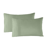 NNEDSZ Comfort Bamboo Blended Sheet & Pillowcases Set 1000TC Ultra Soft Bedding Queen Sage Green