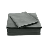 NNEDSZ Comfort Bamboo Blended Sheet & Pillowcases Set 1000TC Ultra Soft Bedding Queen Charcoal