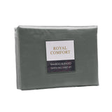 NNEDSZ Comfort Bamboo Blended Sheet & Pillowcases Set 1000TC Ultra Soft Bedding Queen Charcoal