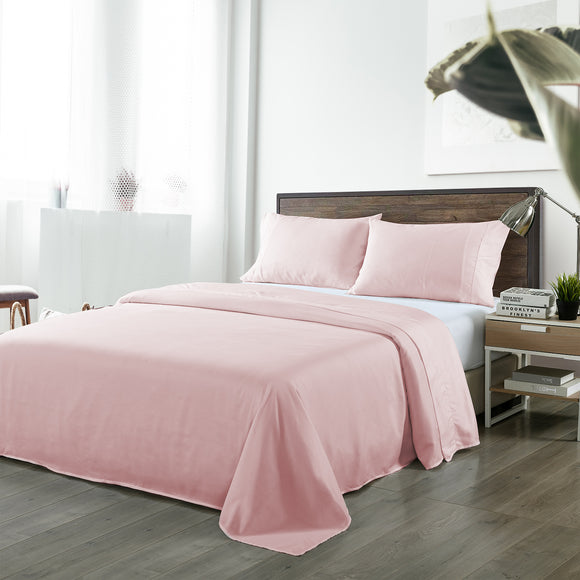 NNEDSZ Comfort Bamboo Blended Sheet & Pillowcases Set 1000TC Ultra Soft Bedding King Bubble Bath