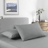 NNEDSZ Comfort 2000 Thread Count Bamboo Cooling Sheet Set Ultra Soft Bedding Single Mid Grey