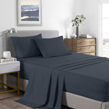 NNEDSZ Comfort 2000 Thread Count Bamboo Cooling Sheet Set Ultra Soft Bedding Single Charcoal