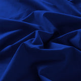 NNEDSZ Comfort Vintage Washed 100% Cotton Sheet Set Fitted Flat Sheet Pillowcases Single Royal Blue