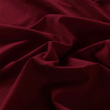 NNEDSZ Comfort Vintage Washed 100% Cotton Sheet Set Fitted Flat Sheet Pillowcases Single Mulled Wine