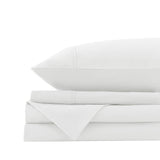 NNEDSZ Comfort Vintage Washed 100% Cotton Sheet Set Fitted Flat Sheet Pillowcases King White