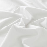 NNEDSZ Comfort Vintage Washed 100% Cotton Sheet Set Fitted Flat Sheet Pillowcases King White