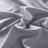 NNEDSZ Comfort Vintage Washed 100% Cotton Quilt Cover Set Bedding Ultra Soft King Grey