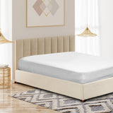 NNEDSZ  Comfort 1200 Thread Count Fitted Sheet Cotton Blend Ultra Soft Bedding - King - White