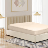 NNEDSZ  Comfort 1200 Thread Count Fitted Sheet Cotton Blend Ultra Soft Bedding - King - Ivory