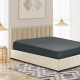NNEDSZ  Comfort 1200 Thread Count Fitted Sheet Cotton Blend Ultra Soft Bedding - King - Dark Grey