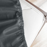 NNEDSZ  Comfort 1200 Thread Count Fitted Sheet Cotton Blend Ultra Soft Bedding - King - Dark Grey