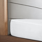 NNEDSZ  Comfort 1000 Thread Count Fitted Sheet Cotton Blend Ultra Soft Bedding - King - White