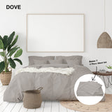 NNEDSZ Comfort 1000 Thread Count Bamboo Cotton Sheet and Quilt Cover Complete Set King Dove