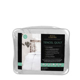 NNEDSZ  Comfort Tencel Blend Quilt 300GSM Doona Eco Friendly Breathable All Season - Double - White