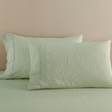 NNEDSZ  Comfort Flax Linen Blend Sheet Set Bedding Luxury Breathable Ultra Soft - Queen - Sage Green