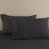 NNEDSZ  Comfort Flax Linen Blend Sheet Set Bedding Luxury Breathable Ultra Soft - Queen - Charcoal