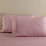 NNEDSZ  Comfort Flax Linen Blend Sheet Set Bedding Luxury Breathable Ultra Soft - Queen - Mauve