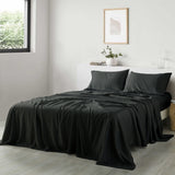 NNEDSZ  Comfort 600 Thread Count Cooling Ultra Soft Tencel Eucalyptus Sheet Set - Queen - Graphite