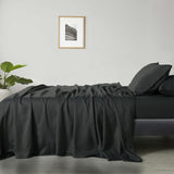 NNEDSZ  Comfort 600 Thread Count Cooling Ultra Soft Tencel Eucalyptus Sheet Set - Queen - Graphite