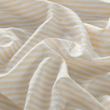 NNEDSZ  Comfort Stripes Linen Blend Sheet Set Bedding Luxury Breathable Ultra Soft - Queen - Beige