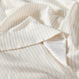 NNEDSZ  Comfort Stripes Linen Blend Sheet Set Bedding Luxury Breathable Ultra Soft - Queen - Beige