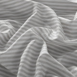 NNEDSZ  Comfort Stripes Linen Blend Sheet Set Bedding Luxury Breathable Ultra Soft - Queen - Grey