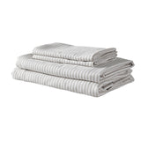 NNEDSZ  Comfort Stripes Linen Blend Sheet Set Bedding Luxury Breathable Ultra Soft - Queen - Grey