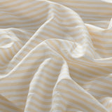 NNEDSZ  Comfort Stripes Linen Blend Sheet Set Bedding Luxury Breathable Ultra Soft - King - Beige