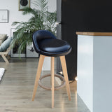 NNEDSZ  Decor Phoenix Barstool Black Chairs Kitchen Dining Chair Bar Stool - One Pack - Black